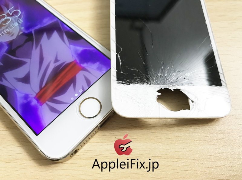 新宿iPhone5S画面修理と凹み・ゆがみ緩和修理5.JPG