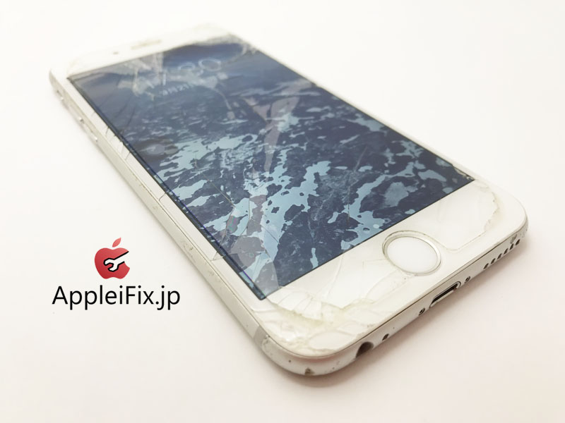 iPhone6　シルバー画面交換修理　新宿iphone修理センター1.jpg