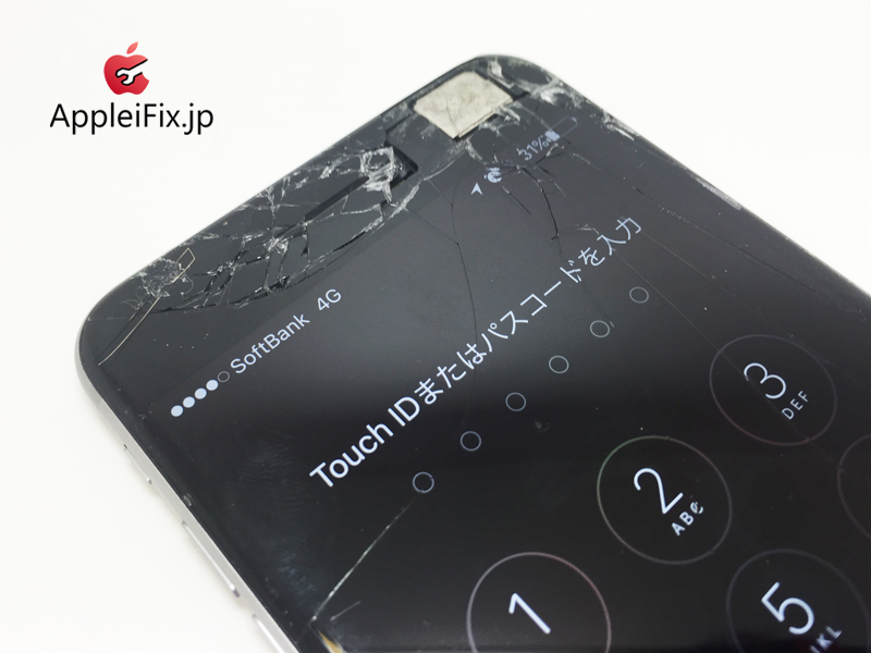 iPhone6Plus スペースグレイ　ガラス交換修理＿3.jpg