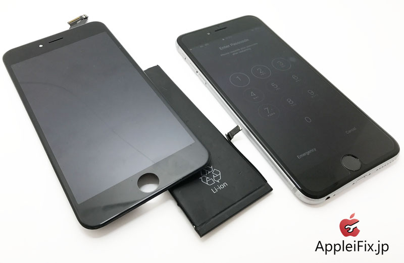 iPhone6S画面割れ交換修理とバッテリー交換修理3.JPG